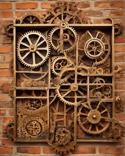 steampunk gears,wall clock,clockmaker,cog,cogs,gears,clockwork,cuckoo clocks,cuckoo clock,cogwheel,mechanical puzzle,old clock,steampunk,antique construction,radio clock,mechanical,wall plate,control panel,watchmaker,grandfather clock,Illustration,Realistic Fantasy,Realistic Fantasy 13