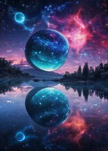 spheres,celestial bodies,universe,planets,astronomy,the universe,galaxy,space art,fairy galaxy,parallel worlds,cosmic,alien planet,outer space,galaxy collision,cosmos,scene cosmic,orbs,celestial object,alien world,galaxies,Conceptual Art,Sci-Fi,Sci-Fi 30