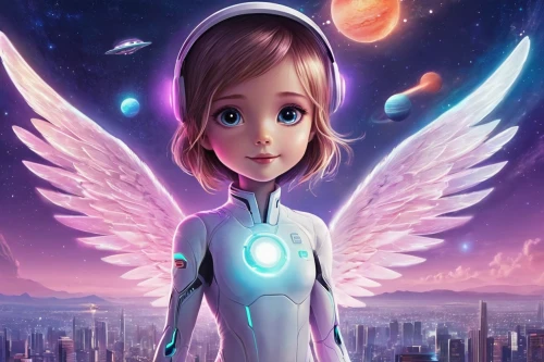 angel girl,navi,angel,sci fiction illustration,guardian angel,business angel,vector girl,archangel,pixie-bob,child fairy,android game,wonder,nova,world digital painting,pixie,fairy galaxy,angelic,tracer,little angel,love angel,Conceptual Art,Sci-Fi,Sci-Fi 04