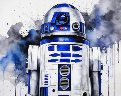 r2-d2,r2d2,droid,bb8-droid,droids,bb8,starwars,bb-8,star wars,wreck self,overtone empire,dr who,ink painting,cg artwork,tardis,blue painting,watercolor paint,doctor who,watercolor painting,adobe illustrator,Illustration,Paper based,Paper Based 20