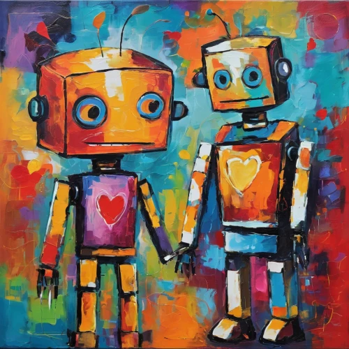robots,robotics,robot icon,robotic,robot,bot,social bot,machines,artificial intelligence,bots,arduino,bot icon,chat bot,automation,tin toys,minibot,soft robot,autonomous,two friends,robot in space,Conceptual Art,Oil color,Oil Color 20