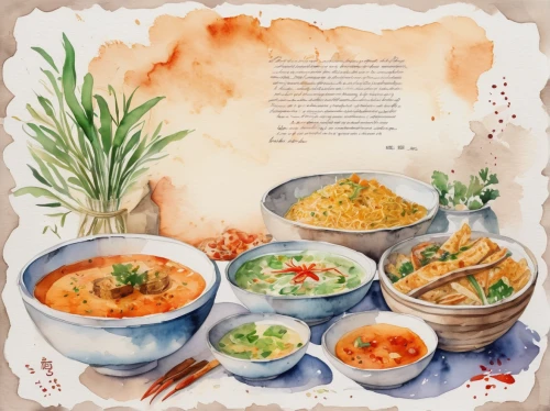 korean royal court cuisine,korean chinese cuisine,huaiyang cuisine,asian soups,bun cha,korean cuisine,tibetan food,rice vermicelli,vietnamese cuisine,feast noodles,chinese sour spicy soup,chawanmushi,thai noodles,congee,thai northern noodle,bibimbap,noodle bowl,udon noodles,udon,anhui cuisine,Illustration,Paper based,Paper Based 25