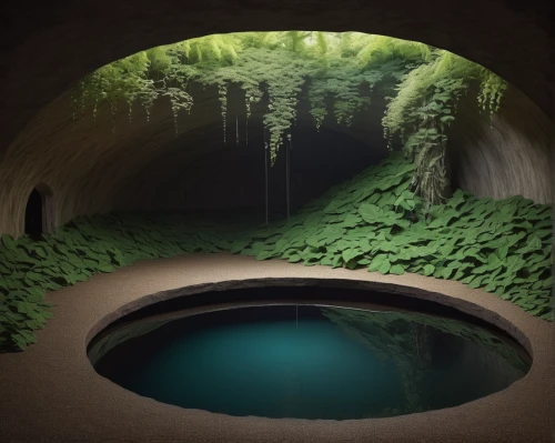 underground lake,cave on the water,crescent spring,cenote,canal tunnel,water spring,cistern,mountain spring,wishing well,underground,underwater oasis,pigeon spring,cave,3d render,blue cave,thermal spring,render,3d rendered,mineral spring,virtual landscape,Illustration,Realistic Fantasy,Realistic Fantasy 11