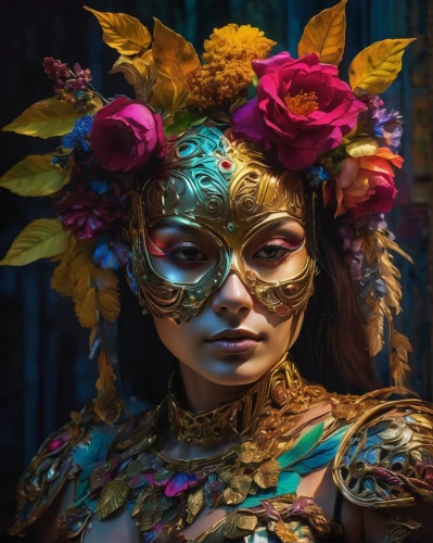 masquerade,venetian mask,the carnival of venice,sinulog dancer,asian costume,brazil carnival,fairy peacock,girl in a wreath,balinese,la catrina,fantasy portrait,gold mask,golden mask,the festival of colors,costume festival,headpiece,headdress,face paint,day of the dead frame,faery,Photography,Artistic Photography,Artistic Photography 08