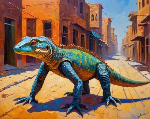 iguana,iguanidae,desert iguana,iguanas,drexel,collared lizard,green iguana,yemen chameleon,landmannahellir,komodo,komodo dragon,dino,dinosaruio,saurian,trex,loukaniko,pachycephalosaurus,gator,meller's chameleon,lizard,Conceptual Art,Oil color,Oil Color 22