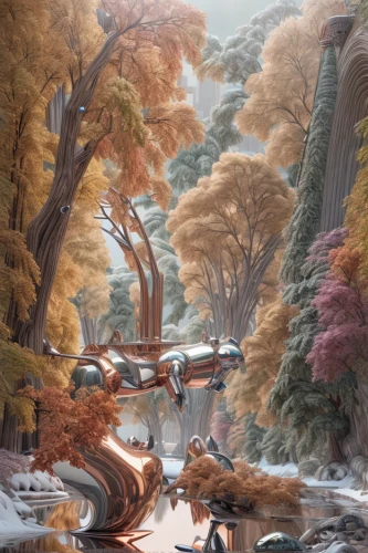 fantasy landscape,robert duncanson,futuristic landscape,autumn landscape,fantasy picture,autumn park,fountain pond,fall landscape,autumn scenery,autumn idyll,fountain of the moor,autumn in the park,city fountain,fountain,winter garden,maximilian fountain,mozart fountain,world digital painting,autumn background,fountain of friendship of peoples