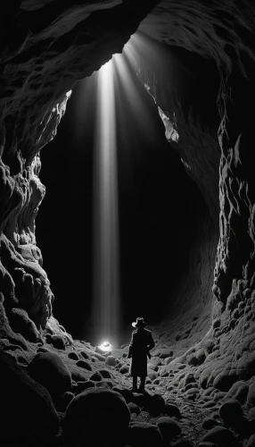 caving,cave tour,cave,lava tube,pit cave,the pillar of light,exploration,ice cave,sea cave,underground,light phenomenon,inner light,beam of light,lava cave,dark world,underground lake,blackandwhitephotography,speleothem,underworld,stalagmite,Photography,Black and white photography,Black and White Photography 11