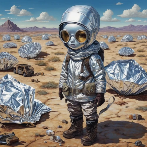 spacesuit,mission to mars,space suit,aluminium foil,spaceman,astronaut,martian,space-suit,aluminum foil,planet mars,space art,astronaut suit,astronautics,lunar landscape,astronauts,alien planet,cosmonautics day,barren,robot in space,extraterrestrial life,Illustration,Abstract Fantasy,Abstract Fantasy 11