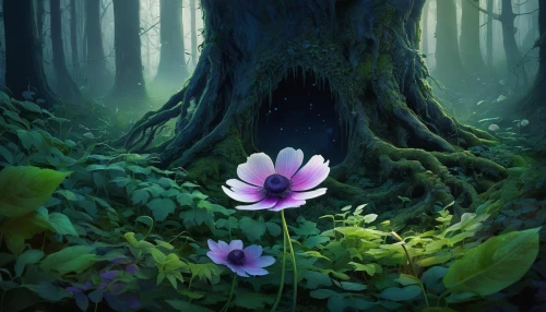 forest anemone,forest flower,tree anemone,fairy forest,forest floor,genus anemone,autumn anemone,fall anemone,summer anemone,forest clover,garden anemone,elven forest,anemone,wood anemone,forest background,the forest,enchanted forest,fairytale forest,forest,elven flower,Illustration,Abstract Fantasy,Abstract Fantasy 07