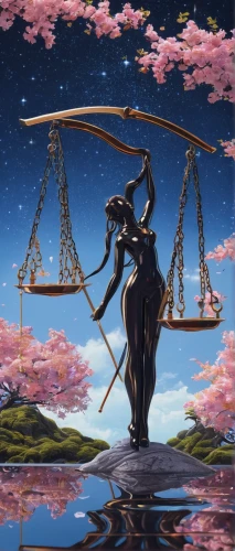 lady justice,justitia,scales of justice,libra,zodiac sign libra,goddess of justice,clamp,horoscope libra,figure of justice,justice scale,equilibrium,judiciary,constellation lyre,justice,law,sakura background,japanese sakura background,attorney,balancing,balance,Illustration,Japanese style,Japanese Style 09