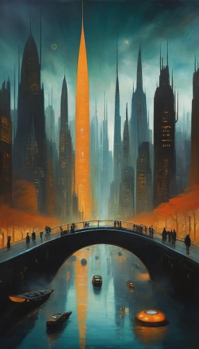 futuristic landscape,cityscape,world digital painting,city in flames,city scape,fantasy landscape,fantasy city,sci fiction illustration,transistor,city skyline,metropolis,city cities,black city,ancient city,fantasy art,post-apocalyptic landscape,fantasy picture,dystopian,evening atmosphere,destroyed city,Illustration,Abstract Fantasy,Abstract Fantasy 15