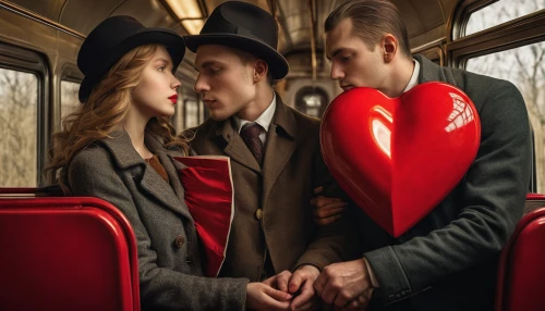 red heart on railway,red and blue heart on railway,glowing red heart on railway,red heart medallion on railway,heart medallion on railway,london underground,vintage boy and girl,vintage man and woman,heart in hand,conceptual photography,throughout the game of love,saint valentine's day,love in air,two hearts,handing love,lovesickness,railway carriage,valentin,the girl at the station,french valentine,Photography,Documentary Photography,Documentary Photography 13