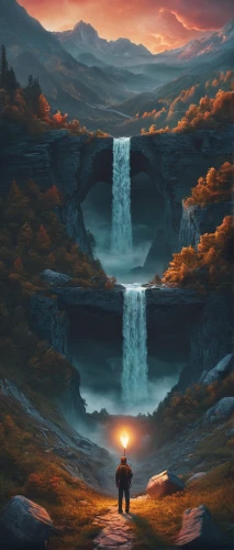 parallel worlds,chasm,parallel world,fantasy landscape,mirror of souls,fantasy picture,heaven gate,landscapes,world digital painting,landscape background,skogafoss,falls,photomanipulation,virtual landscape,flow of time,portals,photo manipulation,waterfall,wishing well,musical background,Photography,Documentary Photography,Documentary Photography 16