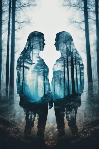double exposure,two people,photomanipulation,ghost forest,couple silhouette,man and woman,vintage couple silhouette,parallel worlds,photo manipulation,love in the mist,mirror of souls,image manipulation,haunted forest,parallel world,multiple exposure,girl and boy outdoor,abduction,gemini,forest background,travelers,Photography,Artistic Photography,Artistic Photography 07