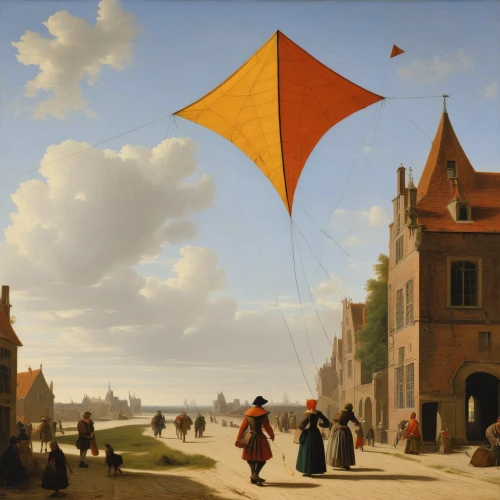 sport kite,fly a kite,kites,inflated kite in the wind,hang-glider,gas balloon,kite,red balloon,overhead umbrella,kite flyer,kite climbing,brown sail butterfly,man with umbrella,sails of paragliders,parasols,ballon,powered hang glider,paraglider sails,wind vane,hang glider,Art,Classical Oil Painting,Classical Oil Painting 41