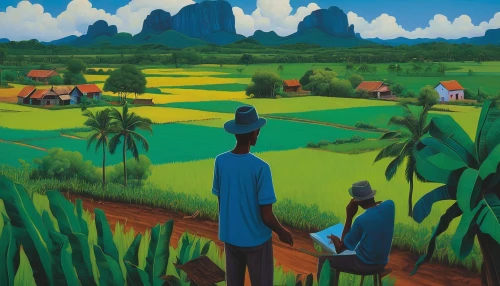 vietnam,paddy harvest,rice fields,the rice field,travel poster,khokhloma painting,laos,ricefield,agricultural,cambodia,rural landscape,vietnam's,tanzania,kerala,rice field,haiti,agriculture,farm landscape,mekong,rice terrace,Conceptual Art,Daily,Daily 29