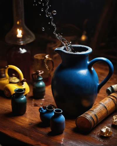 fragrance teapot,teapots,gunpowder tea,potions,tea set,tea pot,tea zen,tea service,pouring tea,watercolor tea set,vintage teapot,teapot,asian teapot,still life photography,potion,cauldron,teatime,scented tea,tinsmith,a cup of tea,Unique,3D,Toy