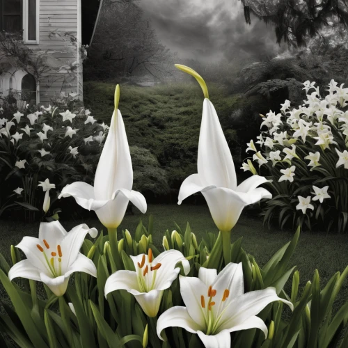 easter lilies,madonna lily,calla lilies,white tulips,lilies of the valley,tulip white,doves lily of the valley,white lily,lilly of the valley,angel's trumpets,angel trumpets,lilies,siberian fawn lily,lilium candidum,peace lilies,amaryllis family,giant white arum lily,lillies,lily family,snowdrops,Photography,Artistic Photography,Artistic Photography 06