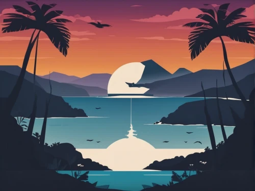 travel poster,polynesia,tahiti,palm tree vector,acapulco,tropical birds,honolulu,seychelles,napali,palm tree silhouette,retro background,tropics,pacific,french polynesia,oahu,palmtrees,lagoon,rio,islands,map silhouette,Unique,Paper Cuts,Paper Cuts 05