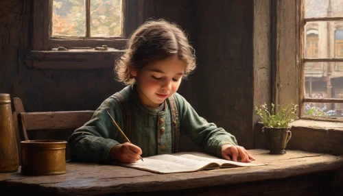 girl studying,little girl reading,child with a book,children studying,emile vernon,children drawing,scholar,child portrait,child's diary,child writing on board,girl praying,tutor,mystical portrait of a girl,girl drawing,children learning,home schooling,young girl,the little girl,learn to write,girl in a historic way,Art,Classical Oil Painting,Classical Oil Painting 32