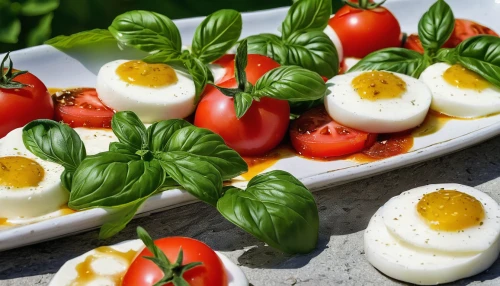 insalata caprese,caprese salad,caprese,bocconcini,burrata,tomato mozzarella,salad niçoise,boiled eggs,deviled eggs,egg tray,egg dish,eggs in a basket,torta caprese,mediterranean diet,fresh eggs,bread eggs,white eggs,sicilian cuisine,colorful eggs,egg cups,Illustration,Paper based,Paper Based 21