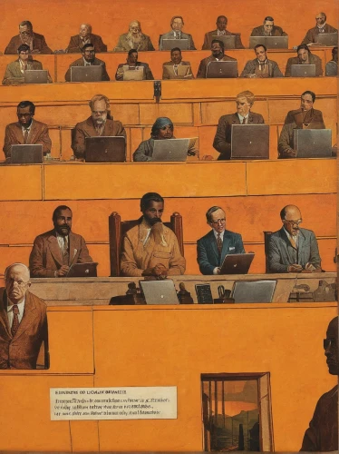 jury,men sitting,the conference,contemporary witnesses,human rights icons,boardroom,court of justice,prison,panel,audience,lawyers,seven citizens of the country,court of law,afroamerican,segregation,videoconferencing,common law,black professional,preachers,1971,Conceptual Art,Sci-Fi,Sci-Fi 17