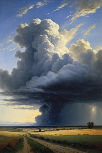 thundercloud,cumulonimbus,thunderhead,thunderclouds,thunderheads,raincloud,atmospheric phenomenon,prairie,towering cumulus clouds observed,rural landscape,orlovsky,a thunderstorm cell,dutch landscape,cloud bank,nebraska,storm clouds,thunderstorm,cloud formation,swelling cloud,cloud image,Art,Classical Oil Painting,Classical Oil Painting 09