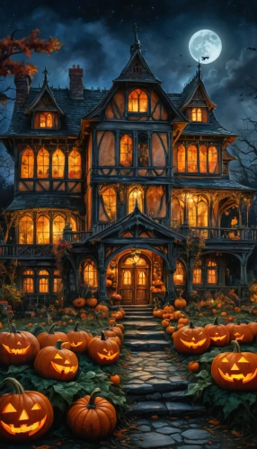 halloween background,halloween scene,halloween illustration,witch's house,halloween and horror,jack o lantern,jack-o'-lanterns,halloween night,jack-o-lanterns,jack o'lantern,halloween pumpkin gifts,halloween poster,helloween,witch house,halloween wallpaper,the haunted house,halloween travel trailer,halloween,halloweenkuerbis,haunted house,Photography,General,Fantasy