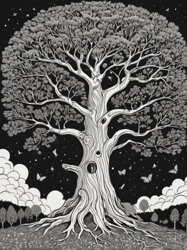 tree of life,celtic tree,the branches of the tree,bodhi tree,flourishing tree,magic tree,the roots of trees,family tree,sacred fig,the branches,oak tree,the japanese tree,fig tree,rooted,tree,a tree,wondertree,plane-tree family,tree and roots,birch tree illustration,Illustration,Black and White,Black and White 21