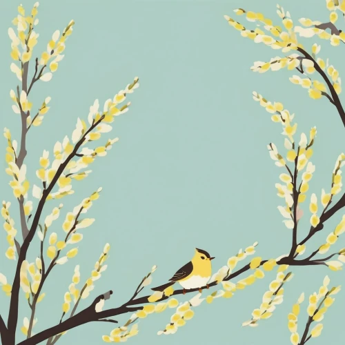 magnolia warbler,spring background,finch bird yellow,spring leaf background,springtime background,townsend's warbler,birds on a branch,birds on branch,lemon background,flower and bird illustration,floral background,floral digital background,lemon wallpaper,spring bird,winter jasmine,easter background,pine warbler,yellow winter finch,forsythia,yellow wallpaper,Illustration,Japanese style,Japanese Style 06