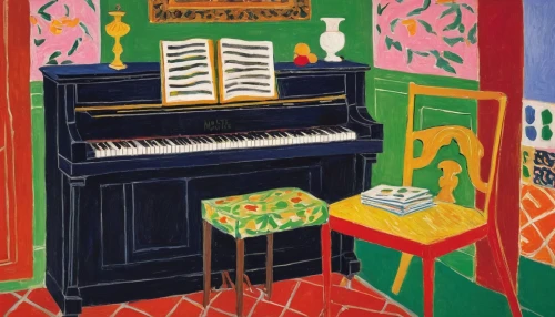 braque francais,the piano,piano player,piano,braque saint-germain,pianos,player piano,grand piano,spinet,concerto for piano,braque du bourbonnais,harpsichord,pianet,in a studio,play piano,piano books,piano bar,organist,music instruments on table,pianist,Art,Artistic Painting,Artistic Painting 40