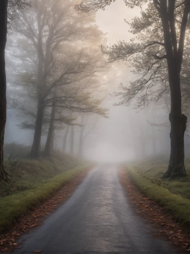 foggy landscape,autumn fog,forest road,foggy forest,morning mist,morning fog,the road,fog banks,the mystical path,road forgotten,country road,dense fog,foggy day,ground fog,winding road,maple road,long road,tree lined lane,early fog,veil fog,Photography,General,Natural