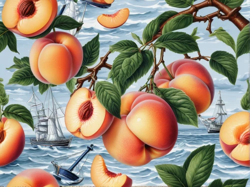 peach tree,sailing orange,apple pattern,fruit pattern,nectarines,vineyard peach,background pattern,fruits of the sea,fruit trees,peaches,apple trees,oranges,fruit tree,persimmon tree,orange tree,colored pencil background,macintosh,apricots,stone fruit,orchards,Illustration,Realistic Fantasy,Realistic Fantasy 19