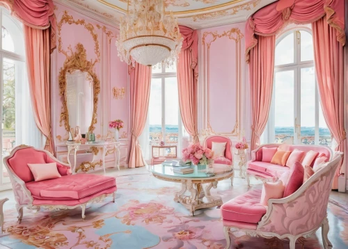 ornate room,great room,breakfast room,the little girl's room,pink chair,rococo,beauty room,versailles,luxurious,danish room,luxury,luxury property,sitting room,shabby-chic,interior design,baroque,luxury real estate,rose pink colors,venice italy gritti palace,doll house,Conceptual Art,Fantasy,Fantasy 24