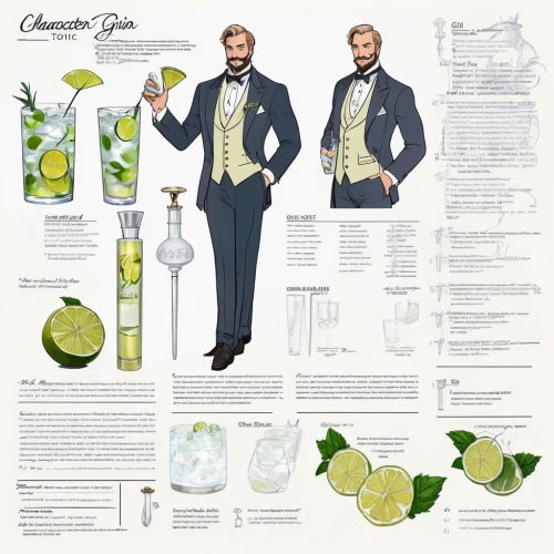 gin and tonic,garnishes,absinthe,gin,french 75,champagne cocktail,creating perfume,distilled beverage,jasmine green tea,gimlet,garden cress,limoncello,cape jasmine,celery juice,champagne flute,illustrations,watercolor cocktails,pineapple cocktail,tom collins,wine cultures,Unique,Design,Character Design