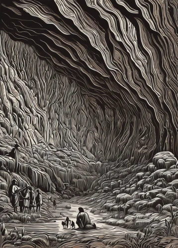 glacier cave,ice cave,lava cave,fossil dunes,cave tour,pit cave,cave,caving,lava tube,karst landscape,sea cave,speleothem,mandelbulb,dante's inferno,valley of death,alluvial fan,sea caves,geological phenomenon,fissure vent,noboribetsu hell valley,Illustration,Black and White,Black and White 21