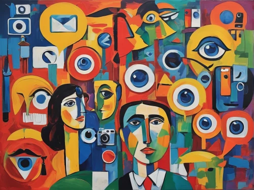 man with a computer,el salvador dali,dali,social network,social icons,casablanca,social media,abstract corporate,social media addiction,social media icons,tel aviv,picasso,multicolor faces,social media icon,audience,oil on canvas,social media following,social networks,socialmedia,gentleman icons,Conceptual Art,Oil color,Oil Color 24