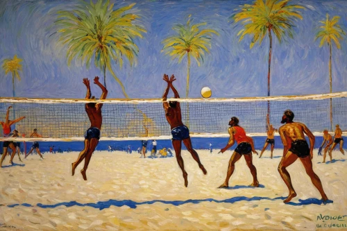 beach soccer,beach volleyball,footvolley,volley,beach sports,volleyball,volleyball net,beach handball,volleyball team,beach defence,cuba beach,copacabana,people on beach,waikiki beach,soccer world cup 1954,futebol de salão,coconuts on the beach,water volleyball,traditional sport,beach rugby,Art,Artistic Painting,Artistic Painting 04