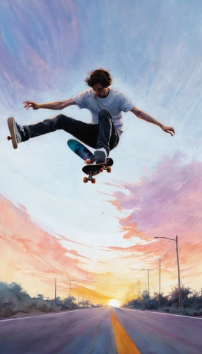 skater,skateboarder,skateboarding,longboarding,skaters,kickflip,longboard,skateboard,skate,skate board,artistic roller skating,skating,woman free skating,skateboarding equipment,flying girl,roller sport,half-pipe,skate park,freeride,half pipe,Illustration,Paper based,Paper Based 20