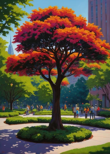 colorful tree of life,flourishing tree,painted tree,flower tree,jacaranda trees,jacaranda,ornamental tree,blossom tree,tangerine tree,linden blossom,rosewood tree,central park,tropical tree,rowan-tree,african tulip tree,red tree,the japanese tree,maple tree,lilac tree,lafayette park,Conceptual Art,Sci-Fi,Sci-Fi 14