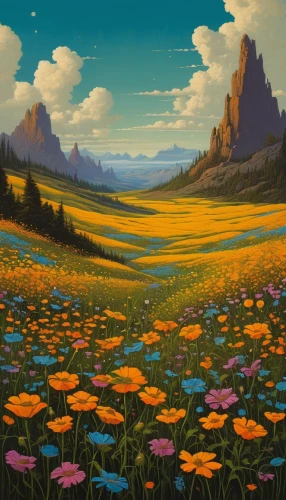 flower field,field of flowers,meadow landscape,flower meadow,flowers field,blooming field,flowering meadow,cosmos field,mountain meadow,flowerful desert,sunflower field,blanket of flowers,salt meadow landscape,sea of flowers,summer meadow,poppy fields,meadow in pastel,alpine meadow,poppy field,dandelion meadow,Conceptual Art,Sci-Fi,Sci-Fi 17