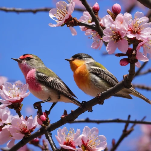 spring bird,blue birds and blossom,songbirds,birds on a branch,birds on branch,garden birds,spring greeting,bird flower,bird couple,spring nature,colorful birds,spring blossoms,spring in japan,spring background,springtime background,birds singing,small birds,spring blossom,colors of spring,love bird,Conceptual Art,Daily,Daily 23