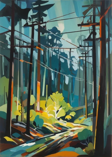 forest landscape,spruce forest,coniferous forest,forests,sugar pine,the forests,redwoods,powerlines,mixed forest,logging,whistler,forest,pine forest,northwest forest,pine trees,fallen trees on the,conifers,forest road,fir forest,pines,Art,Artistic Painting,Artistic Painting 41