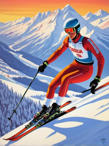 ski cross,alpine skiing,nordic combined,skier,ski race,piste,skiers,speed skiing,telemark skiing,rosa khutor,skiing,cross-country skier,ski jumping,ski equipment,ski,olympic mountain,skijoring,ski touring,winter sports,val gardena,Illustration,Paper based,Paper Based 14