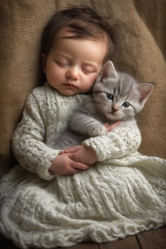 tenderness,little boy and girl,baby and teddy,beautiful cat asleep,newborn,newborn baby,newborn photo shoot,cat lovers,newborn photography,snuggle,vintage boy and girl,baby with mom,infant,cute baby,cuddle,cuddled up,baby care,baby cats,the sweetness,baby sleeping,Photography,Documentary Photography,Documentary Photography 13