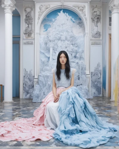 hanbok,cinderella,blue room,xuan lian,mazarine blue,baroque angel,mt seolark,ice princess,winner joy,blue and white porcelain,a princess,ice queen,jasmine blue,princess sofia,ao dai,oriental princess,青龙菜,the snow queen,fairy queen,throne,Photography,Fashion Photography,Fashion Photography 25