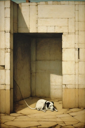 black-footed ferret,japanese chin,prisoner,kennel,giant panda,captivity,sleeping cat,cat resting,prison,sifaka,mustelidae,landseer,arbitrary confinement,sleeping dog,anthropomorphized animals,animal shelter,oberlo,dog house,rescue alley,cat frame,Art,Artistic Painting,Artistic Painting 28