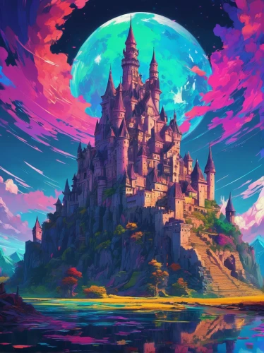 fantasy landscape,knight's castle,fantasy city,3d fantasy,water castle,fairy chimney,fantasy world,castle,summit castle,fantasy picture,fairy tale castle,fairytale castle,magical adventure,ruined castle,world digital painting,fantasy art,dream world,castle of the corvin,gold castle,ghost castle,Conceptual Art,Daily,Daily 21