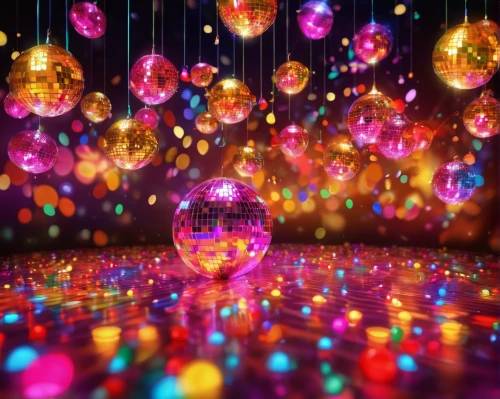 christmas balls background,prism ball,christmas balls,disco,bokeh lights,disco ball,mirror ball,colored lights,bokeh,glass balls,diwali wallpaper,colorful balloons,party lights,diwali background,christmasbackground,bokeh effect,baubles,glass ball,balls christmas,christmas ball,Illustration,Realistic Fantasy,Realistic Fantasy 38