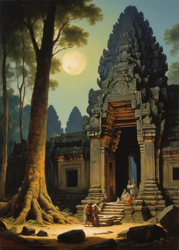 angkor,cambodia,angkor wat temples,candi rara jonggrang,temples,siem reap,artemis temple,borobodur,borobudur,somtum,hindu temple,prambanan,southeast asia,white temple,temple,thai temple,santoor,tumpaksewu,bodhi tree,poseidons temple,Art,Classical Oil Painting,Classical Oil Painting 40